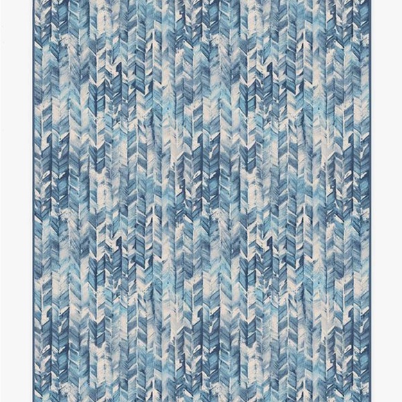 Ruggable 2.5’x 10 runner watercolor blue herringbone - Picture 3 of 3